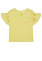 T-shirt dziewczęcy, żółty, Tom Tailor