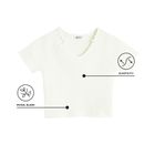 T-shirt prążkowany z domieszką modalu NOWEAR