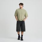 T-shirt unisex khaki oversize z bawełny czesanej NOWEAR