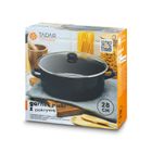 Tadar, garnek emaliowany z pokrywą, niski, 6l