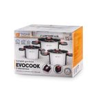 Tadar, komplet garnków evocook, składane uchwyty, 6 elementów