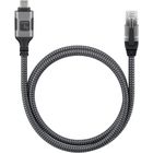 Techly, RJ45, kabel sieciowy, USB-C, 1m