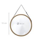 Tendance, lustro łazienkowe w bambusowej ramie, Lysa, ø 38 cm