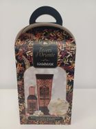 Tesori d'Oriente, Ayurveda, zestaw prezentowy: woda toaletowa, 100 ml + żel pod prysznic, 75 ml + myjka do kąpieli