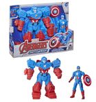 The Avengers, Mech Strike, kapitan Ameryka, figurka z pancerzem, 15 cm