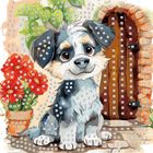 Titanum, mozaika piankowa, siedzący pies, 25-25 cm