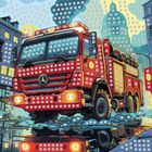 Titanum, mozaika piankowa, straż pożarna, 25-25 cm