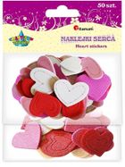 Titanum, naklejki piankowe, serca, 50 szt.