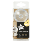 Tommee Tippee, silikonowy smoczek na butelkę, 0m+, 2 szt.