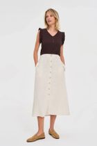 Top damski, brązowy, Moodo