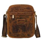 Torba listonoszka, brązowa, skórzana, Peterson