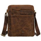 Torba listonoszka, brązowa, skórzana, Peterson