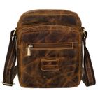 Torba listonoszka, brązowa, skórzana, Peterson