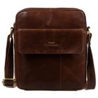 Torba listonoszka, brązowa, skórzana, Peterson