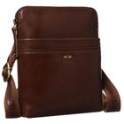 Torba listonoszka, brązowa, skórzana, Peterson