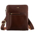 Torba listonoszka, brązowa, skórzana, Peterson