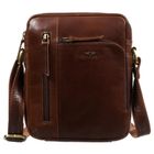 Torba listonoszka, brązowa, skórzana, Peterson