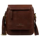 Torba listonoszka, brązowa, skórzana, Peterson
