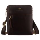 Torba listonoszka, brązowa, skórzana, Peterson