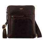 Torba listonoszka, brązowa, skórzana, Peterson