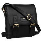 Torba listonoszka, czarna, skórzana, Peterson