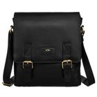 Torba listonoszka, czarna, skórzana, Peterson