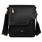 Torba listonoszka, czarna, skórzana, Peterson