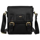 Torba listonoszka, czarna, skórzana, Peterson