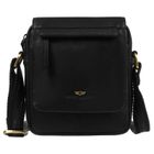 Torba listonoszka, czarna, skórzana, Peterson