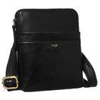 Torba listonoszka, czarna, skórzana, Peterson