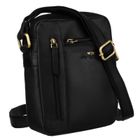 Torba listonoszka, czarna, skórzana, Peterson