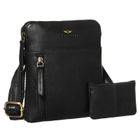 Torba listonoszka, czarna, skórzana, Peterson