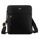 Torba listonoszka, czarna, skórzana, Peterson