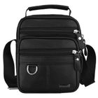 Torba listonoszka, czarna, skórzana, Rovicky