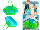 Torba plażowa siatka na plażę na zabawki, zielona