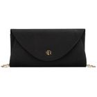 Torebka kopertówka, czarna, brokatowa, Rovicky