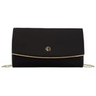 Torebka kopertówka, czarna, skóra ekologiczna, Rovicky