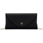 Torebka kopertówka, czarna, skóra ekologiczna, Rovicky