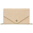 Torebka kopertówka, złota, brokatowa, Rovicky