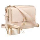 Torebka listonoszka, beżowa, skóra ekologiczna, Peterson