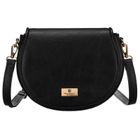 Torebka listonoszka, czarna, skóra ekologiczna, Peterson