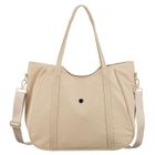 Torebka shopper, beżowa, poliester, Peterson