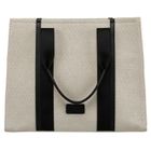 Torebka shopper, beżowo-czarna, Peterson