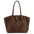 Torebka shopper, brązowa, skóra ekologiczna, Peterson