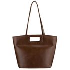 Torebka shopper, brązowa, skóra ekologiczna, Peterson