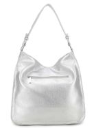 Torebka shopper, srebrna, Luigisanto