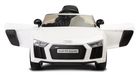 Toyz, Audi R8 Spyder, pojazd na akumulator, white