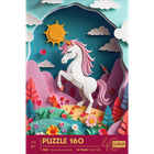 Trefl, 40-lecie, Paper Art, Jednorożec, puzzle, 160 elementów