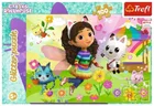 Trefl, Glitter, Koci Domek Gabi, puzzle brokatowe, 100 elementów