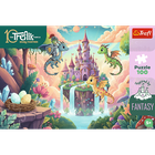 Trefl, Inspired By Fantasy, Rodzina Treflików, Rycerz Treflik i smoki, puzzle, 100 elementów